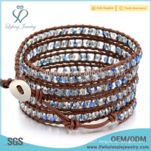 New arrival bohemian leather bracelets,leather beaded wrap bracelet